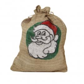 Jute zakken Kerstman 30 x 40 cm (per stuk)